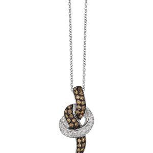 Pendant featuring Chocolate Diamonds Vanilla Diamonds set in 14K Vanilla Gold